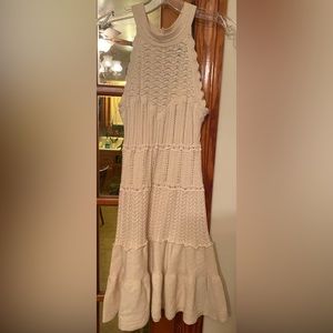 Victorias Secret moda international cream dress. Pointelle dress size small